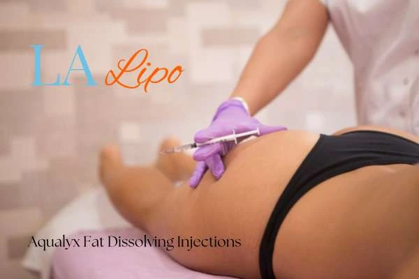 Woman having fat dissolving injections Hedge End on thighs