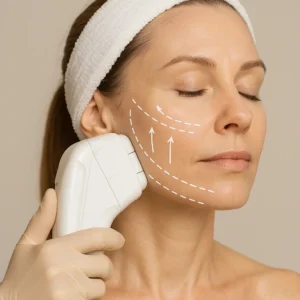 Woman having HI-FU to reduce wrinkles call LA LIPO Hedge End Now!