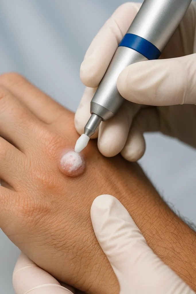 example of wart removal Hedge End using cryopen