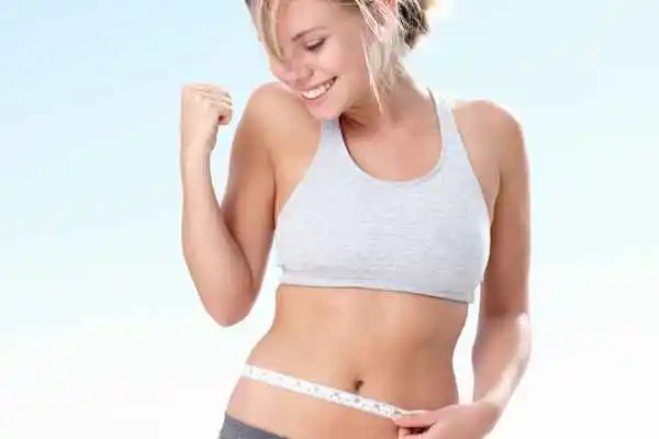 woman happy after fat reduction treatment Hedge End
