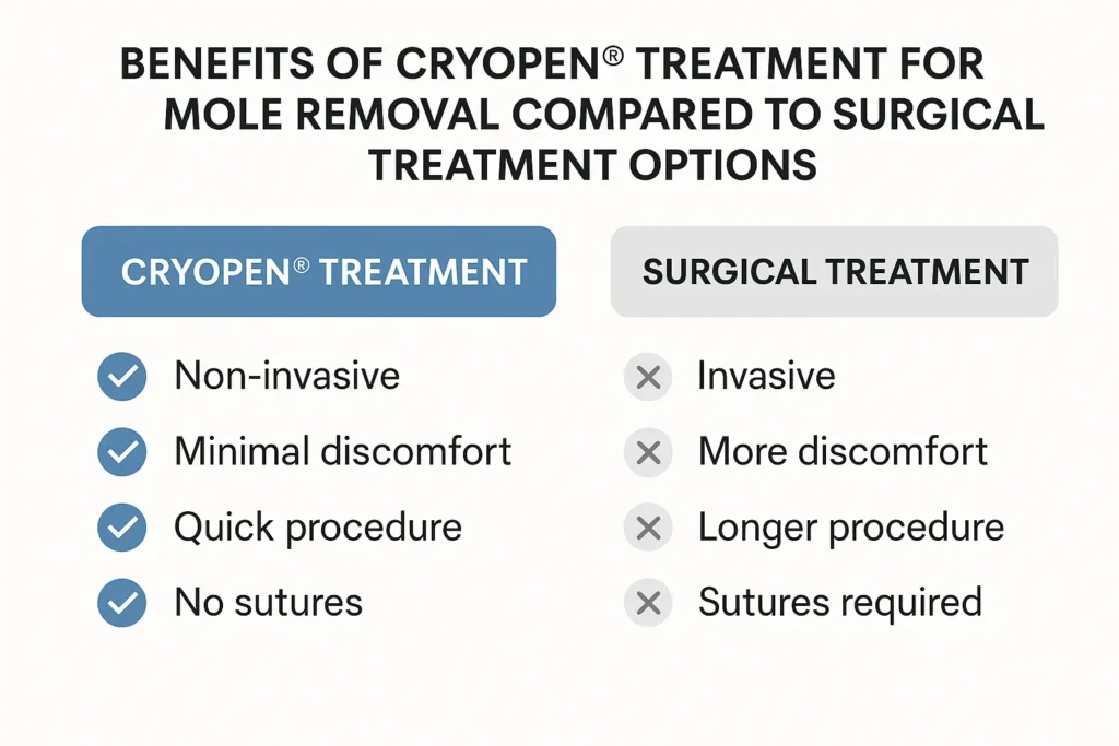 Benefits of facial mole removal Hedge End - call our team today to book a consultation