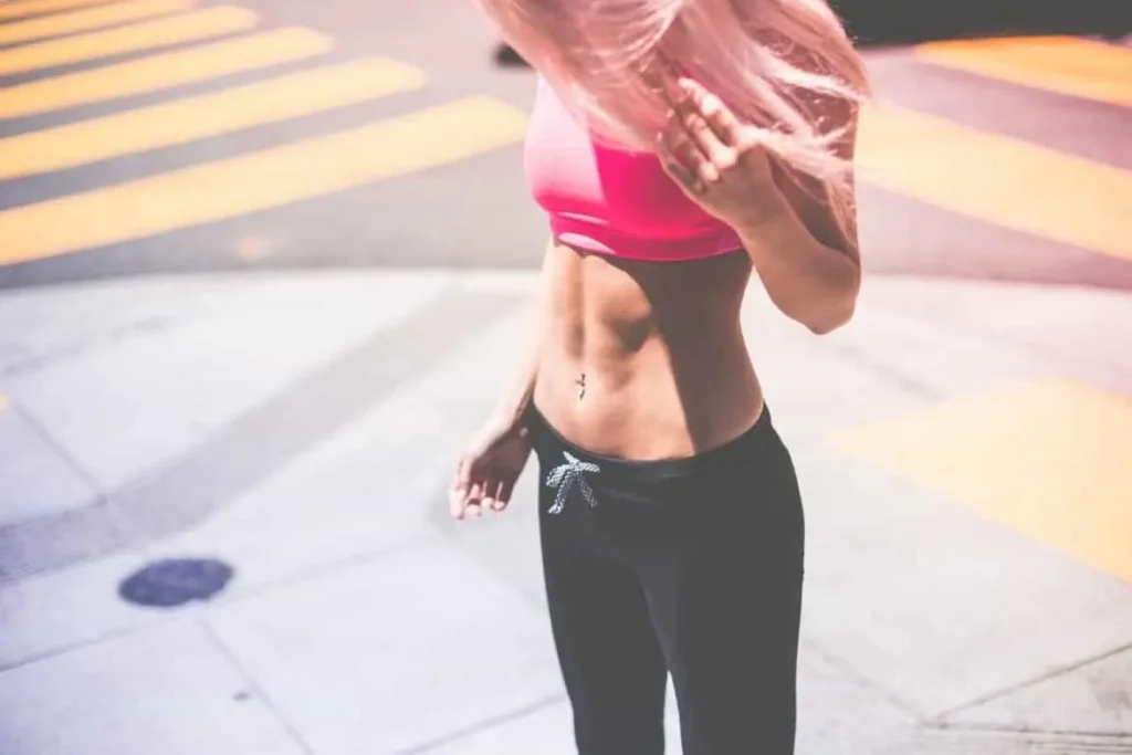 Woman with toned stomach after LA-EMS Body Sculpting Treatment Hedge End